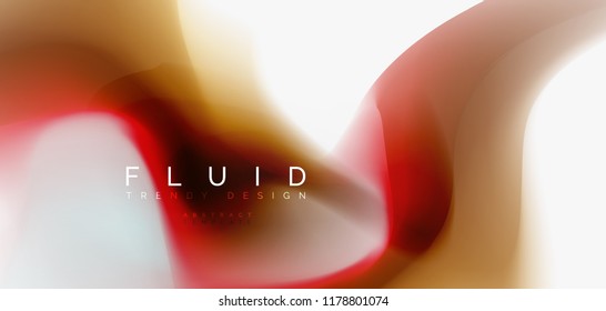 Mixing liquid color flow abstract background. Trendy abstract layout template for business or technology presentation, internet poster or web brochure cover, wallpaper. Vector illustration