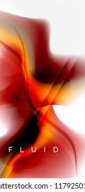 Mixing liquid color flow abstract background. Trendy abstract layout template for business or technology presentation, internet poster or web brochure cover, wallpaper. Vector illustration