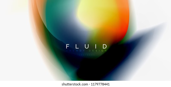 Mezcla de fondo abstracto de flujo de color líquido. Plantilla de diseño abstracto a la moda para presentación de negocios o tecnología, portada de póster de internet o de folletos web, fondo de pantalla. Ilustración del vector