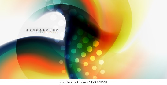 Mixing liquid color flow abstract background. Trendy abstract layout template for business or technology presentation, internet poster or web brochure cover, wallpaper. Vector illustration