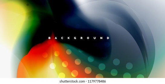 Mixing liquid color flow abstract background. Trendy abstract layout template for business or technology presentation, internet poster or web brochure cover, wallpaper. Vector illustration