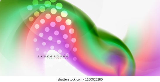 Mixing liquid color flow abstract background. Trendy abstract layout template for business or technology presentation, internet poster or web brochure cover, wallpaper. Vector illustration