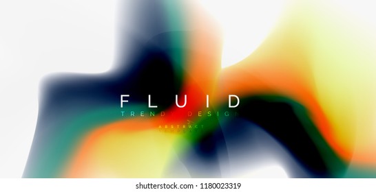 Mezcla de fondo abstracto de flujo de color líquido. Plantilla de diseño abstracto a la moda para presentación de negocios o tecnología, portada de póster de internet o de folletos web, fondo de pantalla. Ilustración del vector