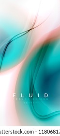 Mezcla de fondo abstracto de flujo de color líquido. Plantilla de diseño abstracto a la moda para presentación de negocios o tecnología, portada de póster de internet o de folletos web, fondo de pantalla. Ilustración del vector