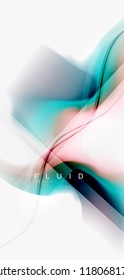 Mixing liquid color flow abstract background. Trendy abstract layout template for business or technology presentation, internet poster or web brochure cover, wallpaper. Vector illustration