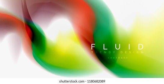Mezcla de fondo abstracto de flujo de color líquido. Plantilla de diseño abstracto a la moda para presentación de negocios o tecnología, portada de póster de internet o de folletos web, fondo de pantalla. Ilustración del vector