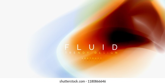 Mixing liquid color flow abstract background. Trendy abstract layout template for business or technology presentation, internet poster or web brochure cover, wallpaper. Vector illustration