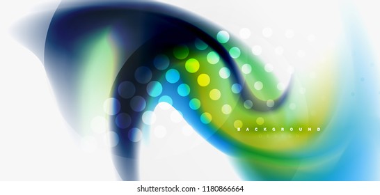 Mixing liquid color flow abstract background. Trendy abstract layout template for business or technology presentation, internet poster or web brochure cover, wallpaper. Vector illustration