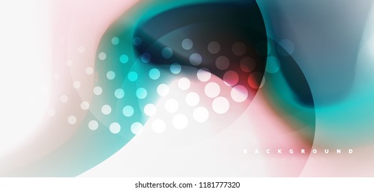 Mixing liquid color flow abstract background. Trendy abstract layout template for business or technology presentation, internet poster or web brochure cover, wallpaper. Vector illustration