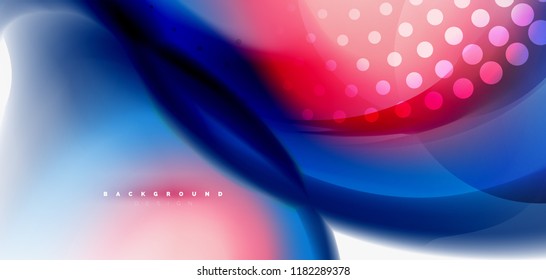 Mezcla de fondo abstracto de flujo de color líquido. Plantilla de diseño abstracto a la moda para presentación de negocios o tecnología, portada de póster de internet o de folletos web, fondo de pantalla. Ilustración del vector