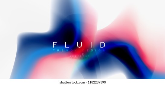 Mixing liquid color flow abstract background. Trendy abstract layout template for business or technology presentation, internet poster or web brochure cover, wallpaper. Vector illustration
