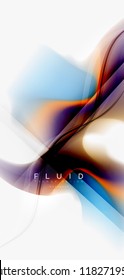 Mixing liquid color flow abstract background. Trendy abstract layout template for business or technology presentation, internet poster or web brochure cover, wallpaper. Vector illustration