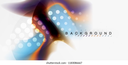 Mixing liquid color flow abstract background. Trendy abstract layout template for business or technology presentation, internet poster or web brochure cover, wallpaper. Vector illustration