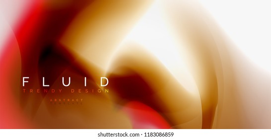 Mixing liquid color flow abstract background. Trendy abstract layout template for business or technology presentation, internet poster or web brochure cover, wallpaper. Vector illustration