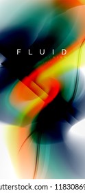 Mezcla de fondo abstracto de flujo de color líquido. Plantilla de diseño abstracto a la moda para presentación de negocios o tecnología, portada de póster de internet o de folletos web, fondo de pantalla. Ilustración del vector