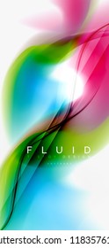Mixing liquid color flow abstract background. Trendy abstract layout template for business or technology presentation, internet poster or web brochure cover, wallpaper. Vector illustration