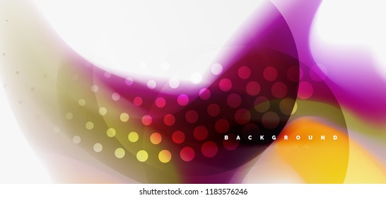 Mixing liquid color flow abstract background. Trendy abstract layout template for business or technology presentation, internet poster or web brochure cover, wallpaper. Vector illustration