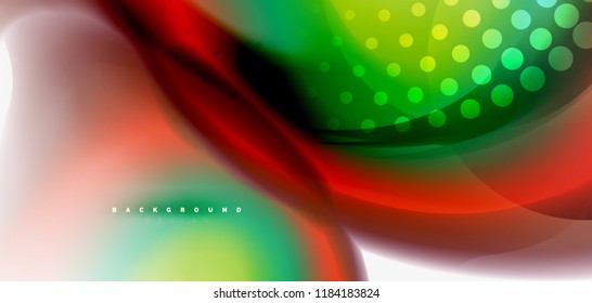 Mixing liquid color flow abstract background. Trendy abstract layout template for business or technology presentation, internet poster or web brochure cover, wallpaper. Vector illustration