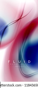 Mixing liquid color flow abstract background. Trendy abstract layout template for business or technology presentation, internet poster or web brochure cover, wallpaper. Vector illustration