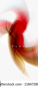 Mixing liquid color flow abstract background. Trendy abstract layout template for business or technology presentation, internet poster or web brochure cover, wallpaper. Vector illustration