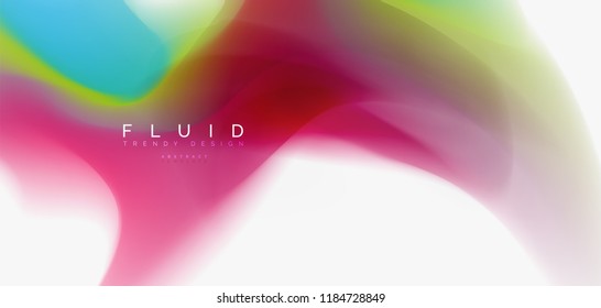 Mezcla de fondo abstracto de flujo de color líquido. Plantilla de diseño abstracto a la moda para presentación de negocios o tecnología, portada de póster de internet o de folletos web, fondo de pantalla. Ilustración del vector