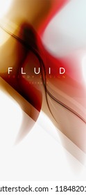 Mixing liquid color flow abstract background. Trendy abstract layout template for business or technology presentation, internet poster or web brochure cover, wallpaper. Vector illustration