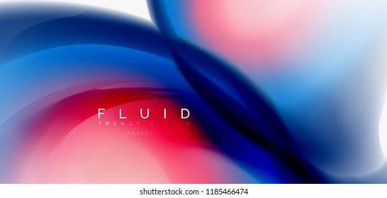 Mezcla de fondo abstracto de flujo de color líquido. Plantilla de diseño abstracto a la moda para presentación de negocios o tecnología, portada de póster de internet o de folletos web, fondo de pantalla. Ilustración del vector