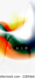 Mixing liquid color flow abstract background. Trendy abstract layout template for business or technology presentation, internet poster or web brochure cover, wallpaper. Vector illustration
