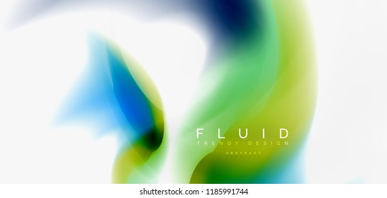 Mixing liquid color flow abstract background. Trendy abstract layout template for business or technology presentation, internet poster or web brochure cover, wallpaper. Vector illustration