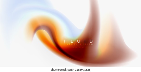 Mischung flüssiger Farbflüsse abstrakter Hintergrund. Trendy abstrakte Layout-Vorlage für Geschäfts- oder Technologiepräsentationen, Internet-Poster oder Web-Broschüren-Cover, Bildschirmhintergrund. Vektorgrafik