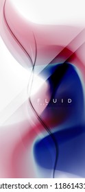 Mixing liquid color flow abstract background. Trendy abstract layout template for business or technology presentation, internet poster or web brochure cover, wallpaper. Vector illustration