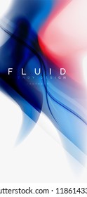 Mixing liquid color flow abstract background. Trendy abstract layout template for business or technology presentation, internet poster or web brochure cover, wallpaper. Vector illustration