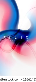 Mischung flüssiger Farbflüsse abstrakter Hintergrund. Trendy abstrakte Layout-Vorlage für Geschäfts- oder Technologiepräsentationen, Internet-Poster oder Web-Broschüren-Cover, Bildschirmhintergrund. Vektorgrafik