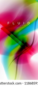 Mixing liquid color flow abstract background. Trendy abstract layout template for business or technology presentation, internet poster or web brochure cover, wallpaper. Vector illustration