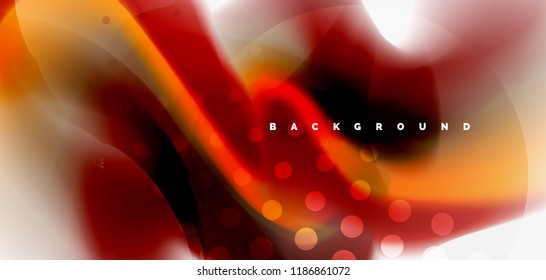 Mixing liquid color flow abstract background. Trendy abstract layout template for business or technology presentation, internet poster or web brochure cover, wallpaper. Vector illustration