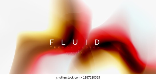 Mezcla de fondo abstracto de flujo de color líquido. Plantilla de diseño abstracto a la moda para presentación de negocios o tecnología, portada de póster de internet o de folletos web, fondo de pantalla. Ilustración del vector
