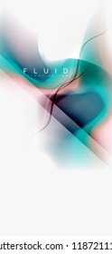 Mezcla de fondo abstracto de flujo de color líquido. Plantilla de diseño abstracto a la moda para presentación de negocios o tecnología, portada de póster de internet o de folletos web, fondo de pantalla. Ilustración del vector