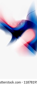 Mixing liquid color flow abstract background. Trendy abstract layout template for business or technology presentation, internet poster or web brochure cover, wallpaper. Vector illustration