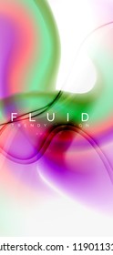 Mezcla de fondo abstracto de flujo de color líquido. Plantilla de diseño abstracto a la moda para presentación de negocios o tecnología, portada de póster de internet o de folletos web, fondo de pantalla. Ilustración del vector