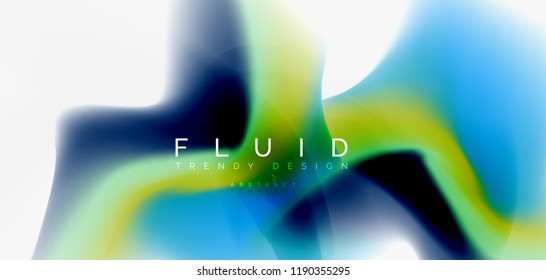 Mezcla de fondo abstracto de flujo de color líquido. Plantilla de diseño abstracto a la moda para presentación de negocios o tecnología, portada de póster de internet o de folletos web, fondo de pantalla. Ilustración del vector
