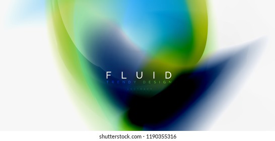 Misturando o fundo abstrato do fluxo de cores líquidas. Modelo de layout abstrato moderno para apresentação de negócios ou tecnologia, cartaz de internet ou capa de brochura da web, papel de parede. Ilustração vetorial