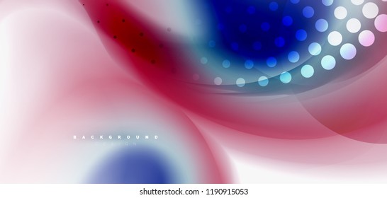 Mixing liquid color flow abstract background. Trendy abstract layout template for business or technology presentation, internet poster or web brochure cover, wallpaper. Vector illustration