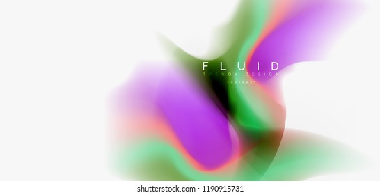 Mezcla de fondo abstracto de flujo de color líquido. Plantilla de diseño abstracto a la moda para presentación de negocios o tecnología, portada de póster de internet o de folletos web, fondo de pantalla. Ilustración del vector