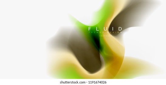 Mezcla de fondo abstracto de flujo de color líquido. Plantilla de diseño abstracto a la moda para presentación de negocios o tecnología, portada de póster de internet o de folletos web, fondo de pantalla. Ilustración del vector
