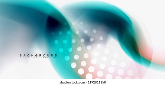 Mischung flüssiger Farbflüsse abstrakter Hintergrund. Trendy abstrakte Layout-Vorlage für Geschäfts- oder Technologiepräsentationen, Internet-Poster oder Web-Broschüren-Cover, Bildschirmhintergrund. Vektorgrafik