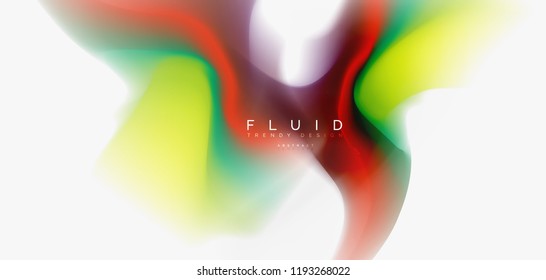 Mixing liquid color flow abstract background. Trendy abstract layout template for business or technology presentation, internet poster or web brochure cover, wallpaper. Vector illustration