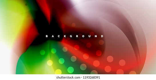 Mischung flüssiger Farbflüsse abstrakter Hintergrund. Trendy abstrakte Layout-Vorlage für Geschäfts- oder Technologiepräsentationen, Internet-Poster oder Web-Broschüren-Cover, Bildschirmhintergrund. Vektorgrafik