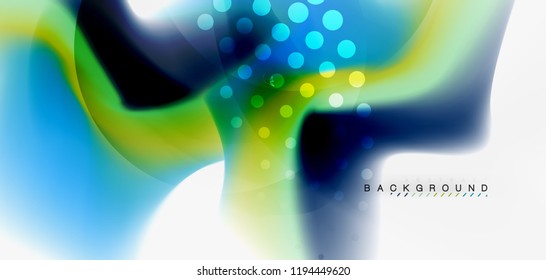 Mixing liquid color flow abstract background. Trendy abstract layout template for business or technology presentation, internet poster or web brochure cover, wallpaper. Vector illustration