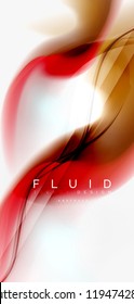 Mixing liquid color flow abstract background. Trendy abstract layout template for business or technology presentation, internet poster or web brochure cover, wallpaper. Vector illustration