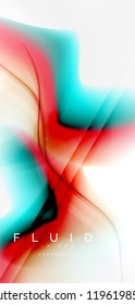 Mezcla de fondo abstracto de flujo de color líquido. Plantilla de diseño abstracto a la moda para presentación de negocios o tecnología, portada de póster de internet o de folletos web, fondo de pantalla. Ilustración del vector